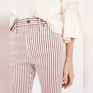 Madewell The High-Rise Slim Boyjean in Luca Stripe